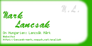mark lancsak business card