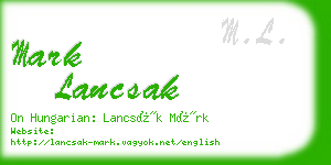 mark lancsak business card